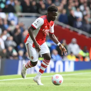 Bukayo Saka: Arsenal Star in Action against Brighton & Hove Albion, Premier League 2021-22