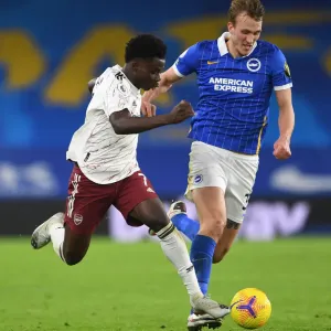 Bukayo Saka Faces Off Against Dan Burn: Brighton & Hove Albion vs. Arsenal, Premier League 2020-21