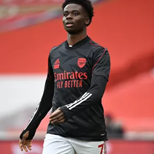 Bukayo Saka Gears Up for Arsenal vs. Tottenham at Empty Emirates Stadium