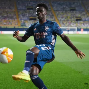 Bukayo Saka Leads Arsenal in Europa League Semi-final Against Villarreal, Spain (2020-21): A Lone Warrior Amidst Empty Stands