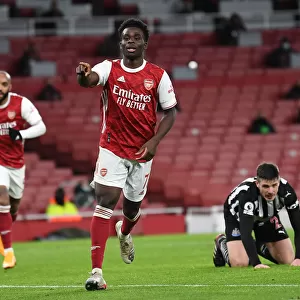 Bukayo Saka Scores Empty-Netter: Arsenal's Second Goal vs. Newcastle United (2020-21)
