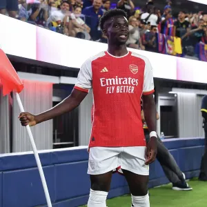 Bukayo Saka Scores First Arsenal Goal Against FC Barcelona at SoFi Stadium (2023)