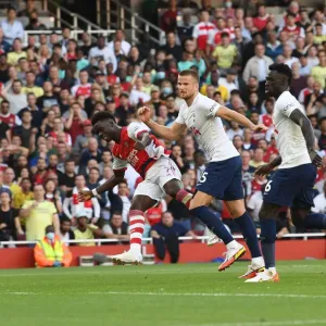 Bukayo Saka Scores the Third Goal Print Bukayo Saka Scores the Third Goal Print