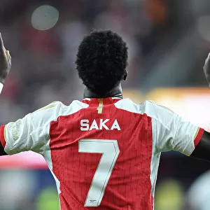Bukayo Saka Scores Historic First Goal for Arsenal Against FC Barcelona at SoFi Stadium, 2023