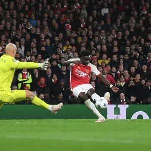 Bukayo Saka Scores His Second Goal: Arsenal's Victory in the 2023-24 UEFA Champions League vs. Sevilla