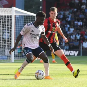 Bukayo Saka vs. Chris Mepham: AFC Bournemouth vs. Arsenal FC, Premier League 2022-23 Bukayo Saka vs. Chris Mepham: AFC Bournemouth vs. Arsenal FC, Premier League 2022-23