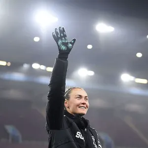 Caitlin Foord of Arsenal Celebrates after Aston Villa vs Arsenal Women's Super League Match Caitlin Foord of Arsenal Celebrates after Aston Villa vs Arsenal Women's Super League Match