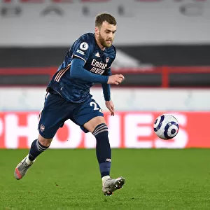 Calum Chambers: In Action for Arsenal Against Sheffield United, Premier League 2020-21