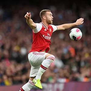 Calum Chambers in Action: Arsenal vs Aston Villa, Premier League 2019-20, Emirates Stadium