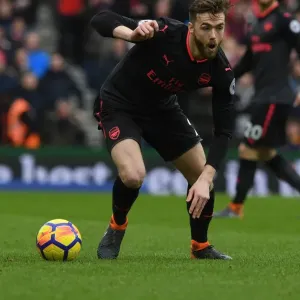 Calum Chambers: Arsenal Star in Action Against Brighton & Hove Albion, Premier League 2017-18