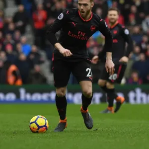 Calum Chambers: Arsenal's Defender in Action Against Brighton & Hove Albion, Premier League 2017-18