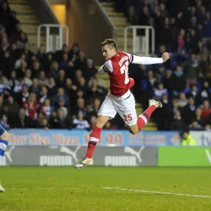 Carl Jenkinson follows up Theo's goal with a shot of his own, Print Carl Jenkinson follows up Theo's goal with a shot of his own, Print