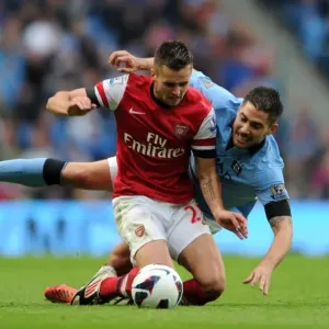 Carl Jenkinson (Arsenal) Javi Garcia (Man City). Manchester City 1: 1 Arsenal