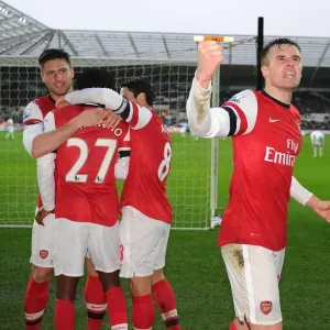 Carl Jenkinson's Exultant Moment: Arsenal's Goal Against Swansea City, Premier League 2012-13 Carl Jenkinson's Exultant Moment: Arsenal's Goal Against Swansea City, Premier League 2012-13