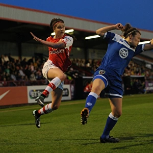 Carla Humphrey (Arsenal) Hayley Ladd (Bristol). Arsenal Ladies 2: 0 Bristol Academy