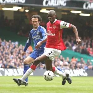 The Carling Cup Final Showdown: Arsenal's Abu Diaby vs. Chelsea's Ricardo Carvalho, Arsenal 1:2 Chelsea, Millennium Stadium, Cardiff, 2007 The Carling Cup Final Showdown: Arsenal's Abu Diaby vs. Chelsea's Ricardo Carvalho, Arsenal 1:2 Chelsea, Millennium Stadium, Cardiff, 2007