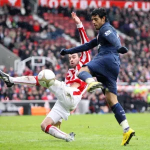 Carlos Vela (Arsenal) Danny Higginbotham (Stoke). Stoke City 3: 1 Arsenal Carlos Vela (Arsenal) Danny Higginbotham (Stoke). Stoke City 3: 1 Arsenal
