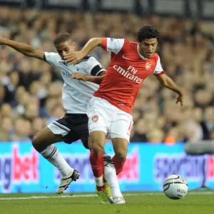 Print of Carlos Vela scoring for Arsenal against Tottenham Hotspur
