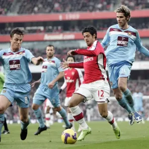 Carlos Vela (Arsenal) Scott Parker and Valon Behrami (West Ham)