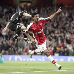 Carlos Vela celebrates scoring his 1st goal Arsenals 3rd
