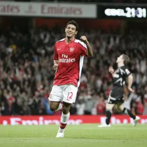 Carlos Vela celebrates scoring his 3rd goal Arsenals 6th Carlos Vela celebrates scoring his 3rd goal Arsenals 6th