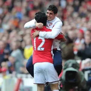 Carlos Vela and Fran Merida: Arsenal's Unstoppable Duo Celebrates Fourth Goal Against Fulham Carlos Vela and Fran Merida: Arsenal's Unstoppable Duo Celebrates Fourth Goal Against Fulham