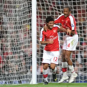 Carlos Vela and Sanchez Watt: Arsenal's Unstoppable Duo Celebrates 2-0 Over West Brom in Carling Cup Carlos Vela and Sanchez Watt: Arsenal's Unstoppable Duo Celebrates 2-0 Over West Brom in Carling Cup
