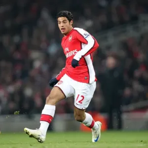 Print of Carlos Vela scoring the winner in a Barclays Premier League match Print of Carlos Vela scoring the winner in a Barclays Premier League match