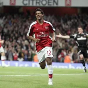 Carlos Vela's Triumph: Arsenal's Third Goal in Historic 6:0 Victory over Sheffield United (Carling Cup 3rd Round, Emirates Stadium, 23/9/08)