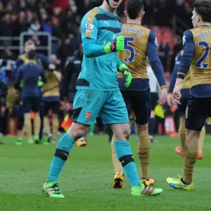 Cech's Triumph: Arsenal's Goalkeeper Celebrates Win Against Bournemouth (2015-16)