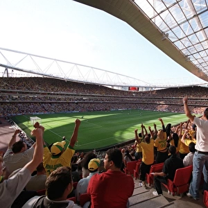 Celebrating a Goal: Brazil's Dominance at Emirates Stadium vs. Argentina (3:0)