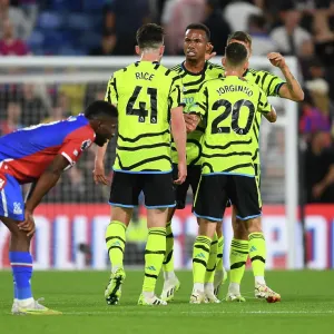 Celebrating the Victory: Crystal Palace vs. Arsenal FC, Premier League 2023-24 Celebrating the Victory: Crystal Palace vs. Arsenal FC, Premier League 2023-24