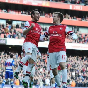 Commemorando la Victoria: El momento inolvidable de Santi Cazorla y Nacho Monreal en el Arsenal contra el Reading (2013)