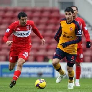 Ces Fabregas (Arsenal) Julio Arca (Middlesbrough) Ces Fabregas (Arsenal) Julio Arca (Middlesbrough)