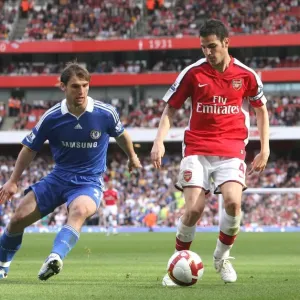 Cesc Fabregas (Arsenal) Branislav Ivanovic (Chelsea) Cesc Fabregas (Arsenal) Branislav Ivanovic (Chelsea)