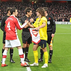 Cesc Fabregas (Arsenal) Carlos Puyol (Barcelona). Arsenal 2: 2 Barcelona