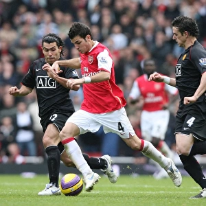 Cesc Fabregas (Arsenal) Carloz Tevez and Owen Hargreaves (Manchester United)