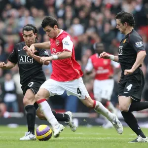 Cesc Fabregas (Arsenal) Carloz Tevez and Owen Hargreaves (Manchester United)