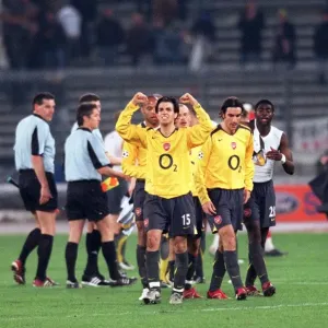 Cesc Fabregas (Arsenal) celebrates at the end of the match