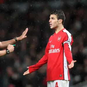Cesc Fabregas (Arsenal) chats with the Referee. Arsenal 0: 3 Chelsea. Barclays Premier League Cesc Fabregas (Arsenal) chats with the Referee. Arsenal 0: 3 Chelsea. Barclays Premier League