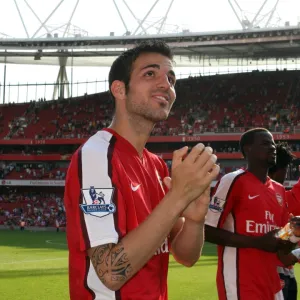 Cesc Fabregas (Arsenal) claps the fans after the match