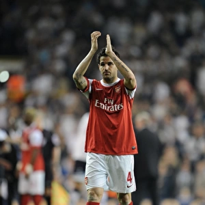 Cesc Fabregas (Arsenal) claps the fans after the match. Tottenham Hotspur 3: 3 Arsenal