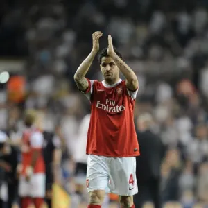 Cesc Fabregas (Arsenal) claps the fans after the match. Tottenham Hotspur 3: 3 Arsenal