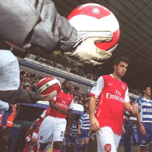 Cesc Fabregas (Arsenal) enters the pitch for the start of the match