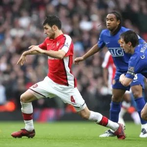 Cesc Fabregas (Arsenal) Gary Neville and Anderson (Manchester United)