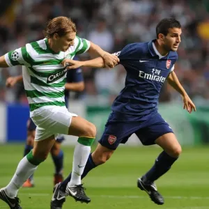 Cesc Fabregas (Arsenal) Glenn Loovens (Celtic) Cesc Fabregas (Arsenal) Glenn Loovens (Celtic)