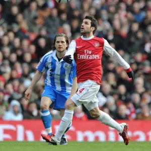 Cesc Fabregas (Arsenal) Joey Gudjonsson (Huddersfield). Arsenal 2: 1 Huddersfield Town