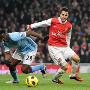 Cesc Fabregas (Arsenal) Kolo Toure (Man City). Arsenal 0: 0 Manchester City Cesc Fabregas (Arsenal) Kolo Toure (Man City). Arsenal 0: 0 Manchester City