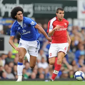 Cesc Fabregas (Arsenal) Marouane Fellaini (Everton) Cesc Fabregas (Arsenal) Marouane Fellaini (Everton)