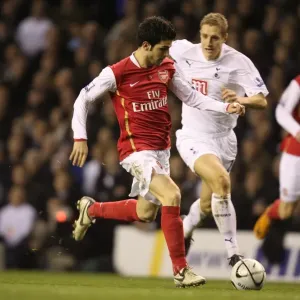 Cesc Fabregas (Arsenal) Michael Dawson (Tottenham) Cesc Fabregas (Arsenal) Michael Dawson (Tottenham)